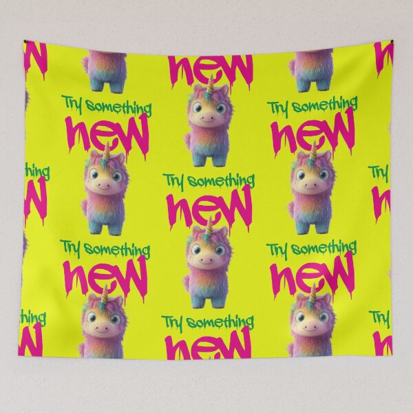 Item preview, colorful fluffy unicorn, motivation designed and sold by Mauswohn.