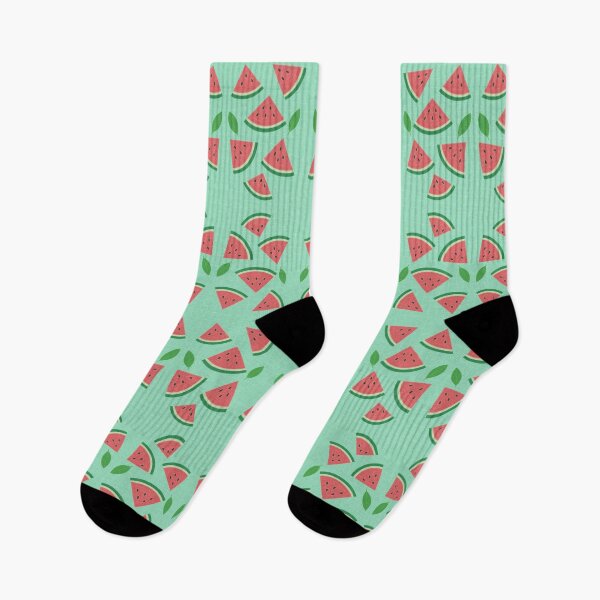 Artikelvorschau, Wassermelonenmuster auf Minzgitter – Handgezeichnetes Sommerfrucht-Design entworfen und verkauft von Asbiell.