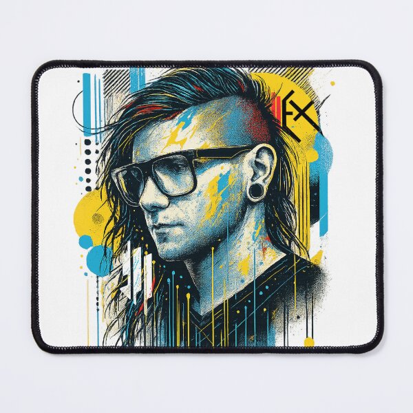 Item preview, Skrillex Street Art Portrait – Bold Graffiti-Style DJ Illustration designed and sold by sudhareditz.