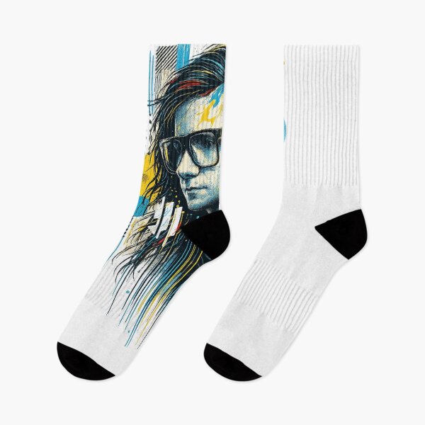 Item preview, Skrillex Street Art Portrait – Bold Graffiti-Style DJ Illustration designed and sold by sudhareditz.