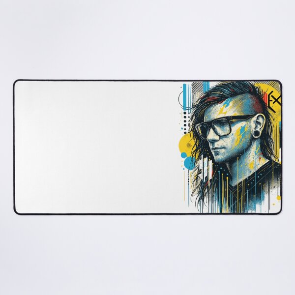 Item preview, Skrillex Street Art Portrait – Bold Graffiti-Style DJ Illustration designed and sold by sudhareditz.