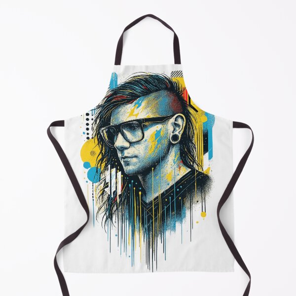 Item preview, Skrillex Street Art Portrait – Bold Graffiti-Style DJ Illustration designed and sold by sudhareditz.