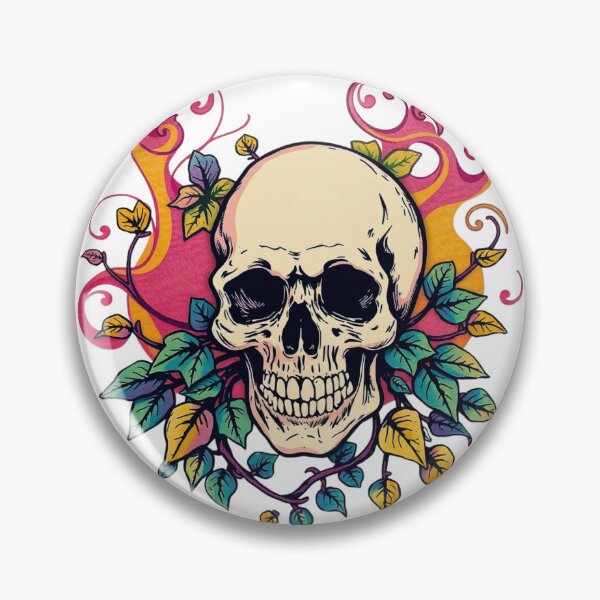 Item preview, Floral Skull Firestorm – Psychedelic Tattoo Art designed and sold by Rothnaric.