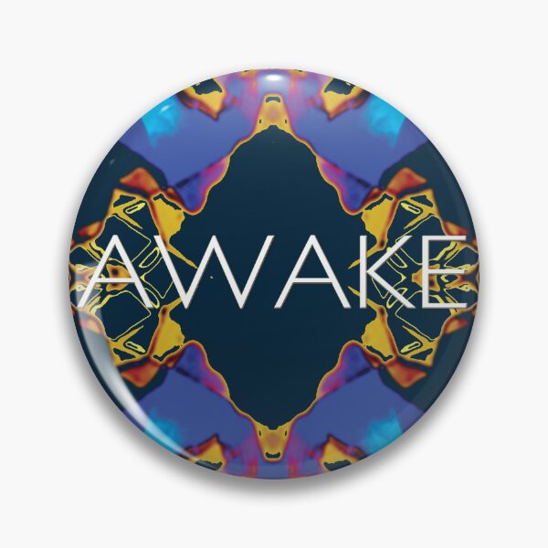 Artikelvorschau, "Awake" Mandala in satten Farben auf dunklem Blaugrün entworfen und verkauft von Psychmaster.