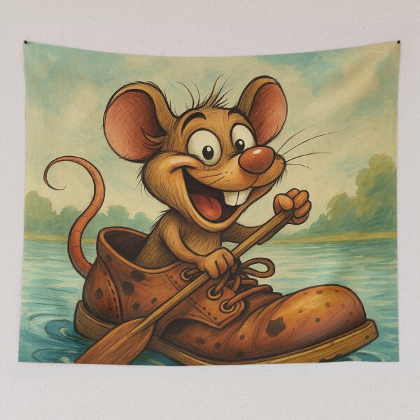 Item preview, funny mouse, floating shoe designed and sold by Mauswohn.