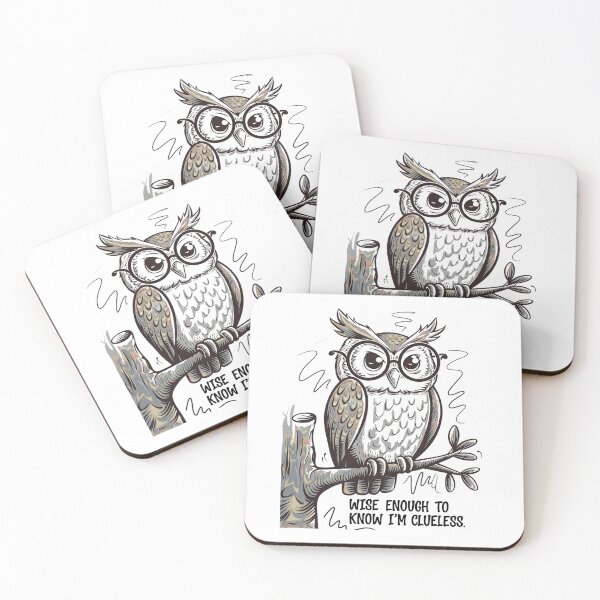 Item preview, Wise Owl – Nerdy Nocturnal Wisdom Vibes designed and sold by Taans-Creation.