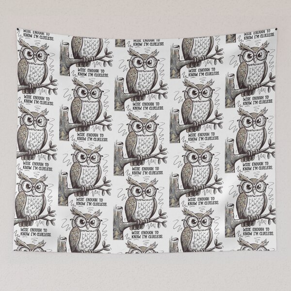 Item preview, Wise Owl – Nerdy Nocturnal Wisdom Vibes designed and sold by Taans-Creation.