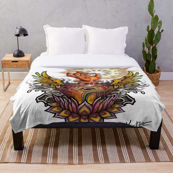 Item preview, Sacred heart with wings and mandala on lotus  designed and sold by Mikekobo.