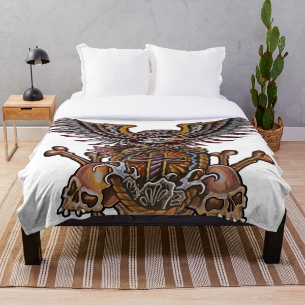 Item preview, Eagle on top of cross with skulls and waves  designed and sold by Mikekobo.