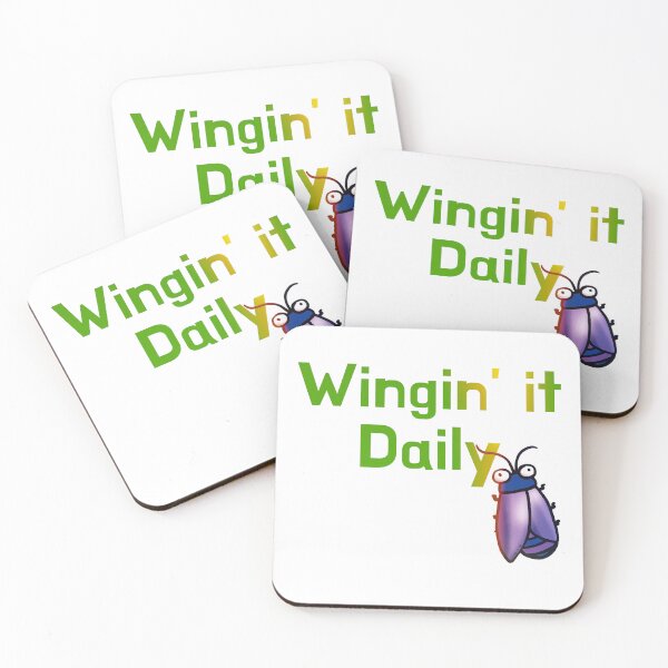 Item preview, Wingin' It Daily Funny Camping Bug Art designed and sold by CuteCartoon.