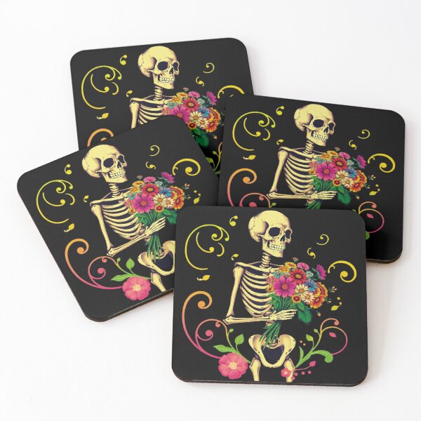Item preview, Skeleton With Flowers – Aesthetic Goth Romance designed and sold by Rothnaric.