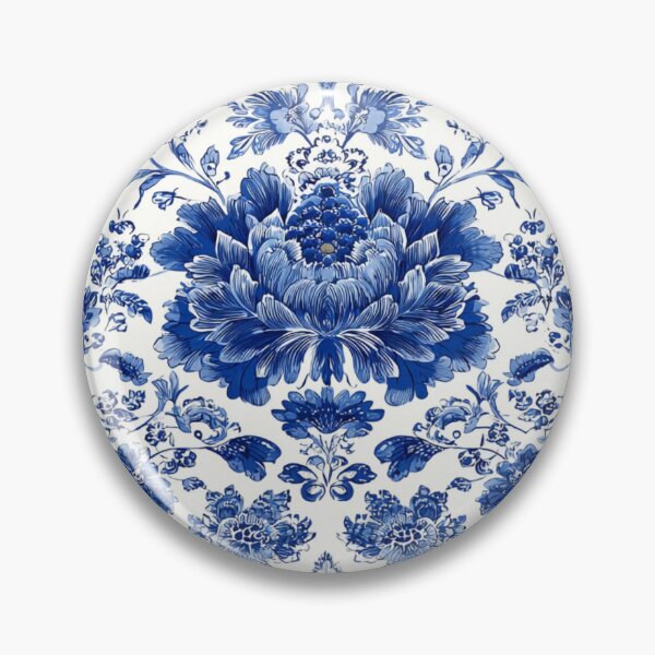 Item preview, Royal Delft Blue Floral Pattern designed and sold by GrinGalore.