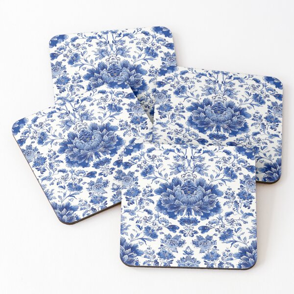 Item preview, Royal Delft Blue Floral Pattern designed and sold by GrinGalore.