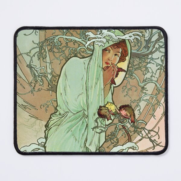 Item preview, Alphonse Mucha The Seasons Winter designed and sold by maniacfitness.