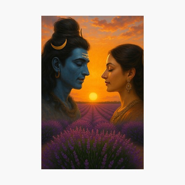 Item preview, Shiva & Parvati – Divine Union at Sunset designed and sold by rajaindra.
