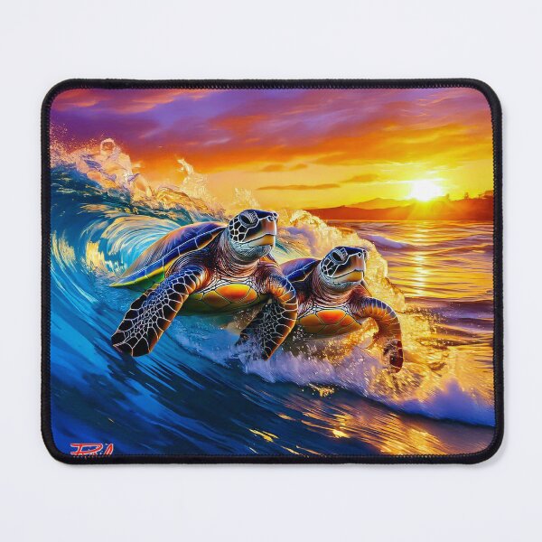 Item preview, Turtle Surf Sunset Design By Rich AMeN Gill designed and sold by RichAMeNGill.