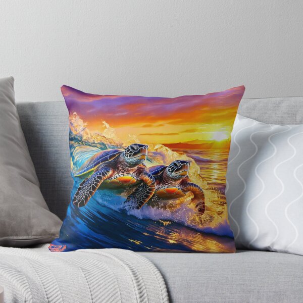 Item preview, Turtle Surf Sunset Design By Rich AMeN Gill designed and sold by RichAMeNGill.