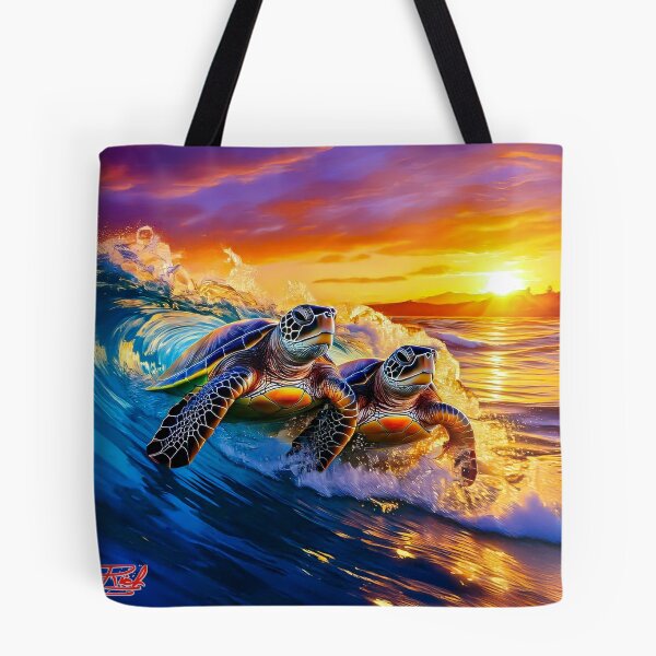 Item preview, Turtle Surf Sunset Design By Rich AMeN Gill designed and sold by RichAMeNGill.