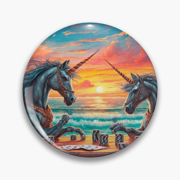 Artikelvorschau, Einhörner spielen Poker am Strand 02 Design von Rich AMeN Gill entworfen und verkauft von RichAMeNGill.