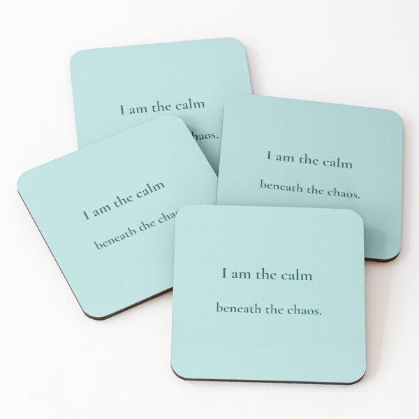 Item preview, Calm Beneath the Chaos – Ocean Affirmation Quote designed and sold by KWkindwaves.