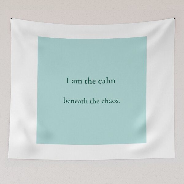 Item preview, Calm Beneath the Chaos – Ocean Affirmation Quote designed and sold by KWkindwaves.