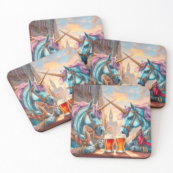 Item preview, Unicorns Having Ale in London Design by Rich AMeN Gill designed and sold by RichAMeNGill.