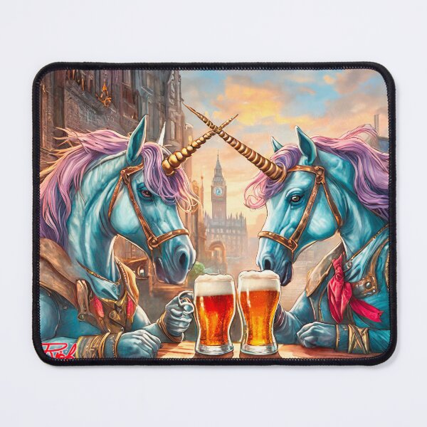 Item preview, Unicorns Having Ale in London Design by Rich AMeN Gill designed and sold by RichAMeNGill.