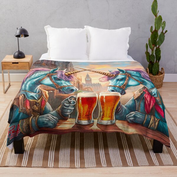 Item preview, Unicorns Having Ale in London Design by Rich AMeN Gill designed and sold by RichAMeNGill.