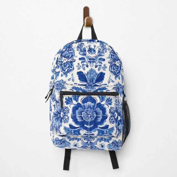 Item preview, Royal Delft Blue Floral Portuguese Pattern designed and sold by GrinGalore.