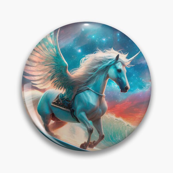 Item preview, "White Flying Horse Surfing the Galaxy" Design by Rich AMeN Gill  designed and sold by RichAMeNGill.
