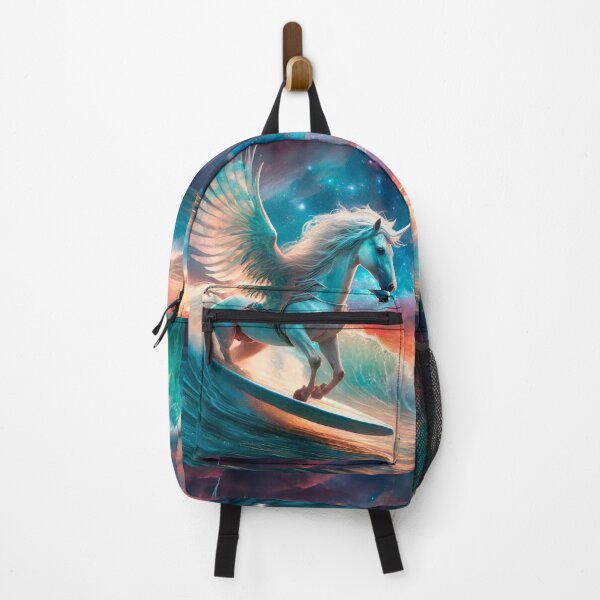 Item preview, "White Flying Horse Surfing the Galaxy" Design by Rich AMeN Gill designed and sold by RichAMeNGill.