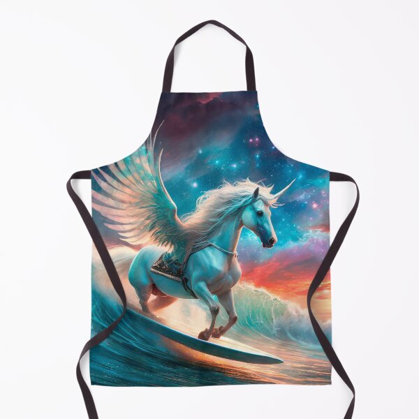 Item preview, "White Flying Horse Surfing the Galaxy" Design by Rich AMeN Gill designed and sold by RichAMeNGill.