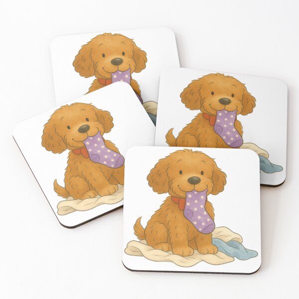 Item preview, Ted the Cockapoo with a sock designed and sold by Thale's Designs.