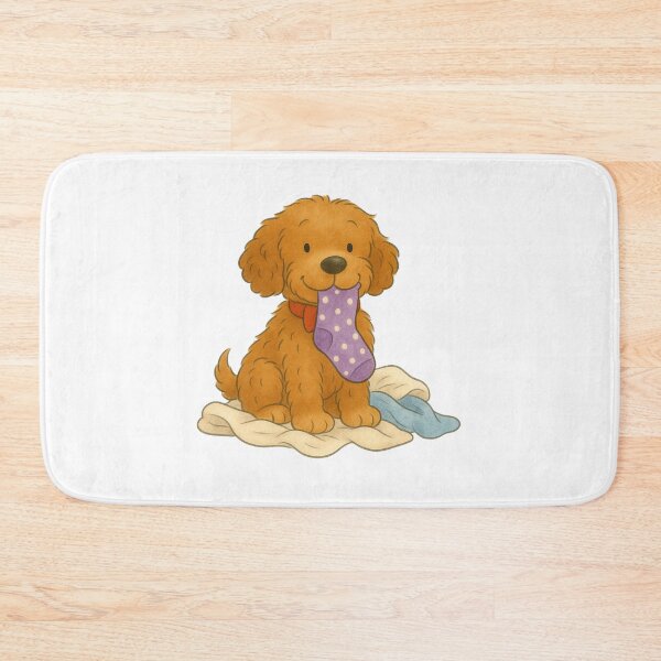 Item preview, Ted the Cockapoo with a sock designed and sold by Thale's Designs.