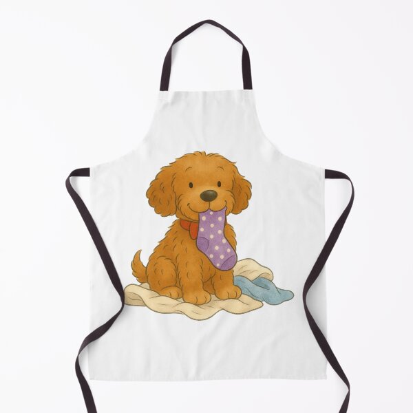 Item preview, Ted the Cockapoo with a sock designed and sold by Thale's Designs.