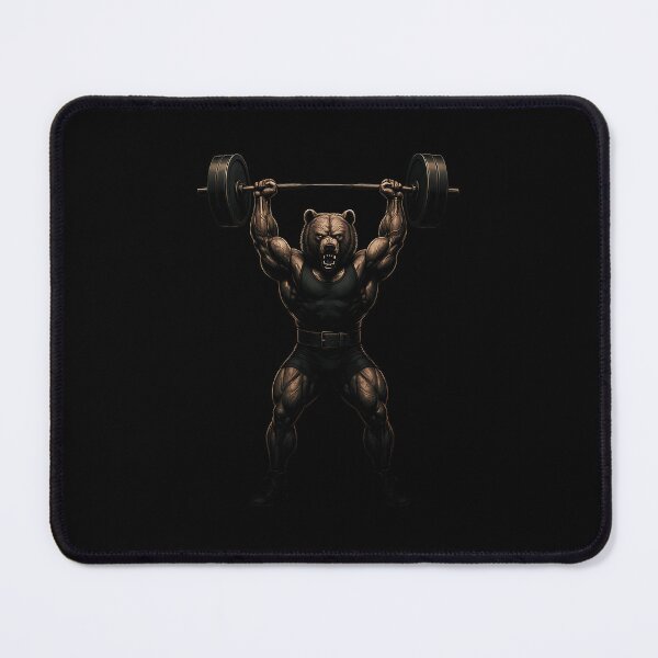 Item preview, Raging Power Bear – Dark Gym Strength Art designed and sold by NicoDesignArt.
