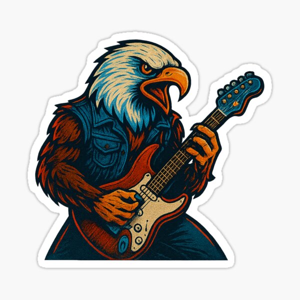 Item preview, Freedom Riff Eagle – Shredding Guitar Glory designed and sold by Pickle-Monster.