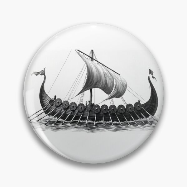 Item preview, A Scandinavian longship  designed and sold by Vicarchaeopteryx.