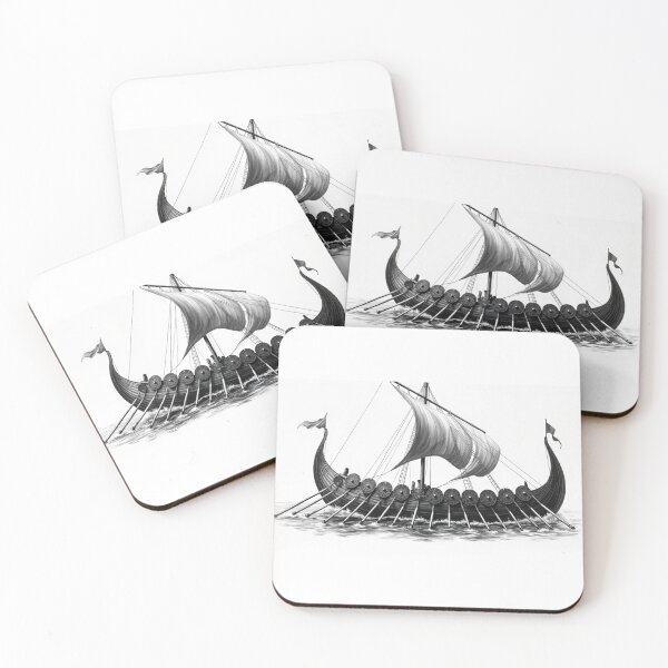Item preview, A Scandinavian longship  designed and sold by Vicarchaeopteryx.