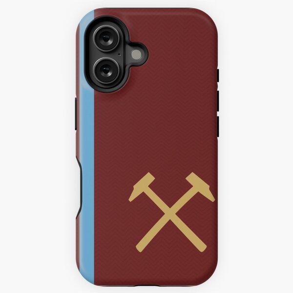 Item preview, West Ham Phone Case – Claret & Blue Minimalist Hammer Design designed and sold by Final Whistle Art.