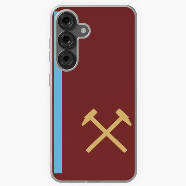 Item preview, Coque de téléphone West Ham – Motif marteau minimaliste bordeaux et bleu designed and sold by Final Whistle Art.