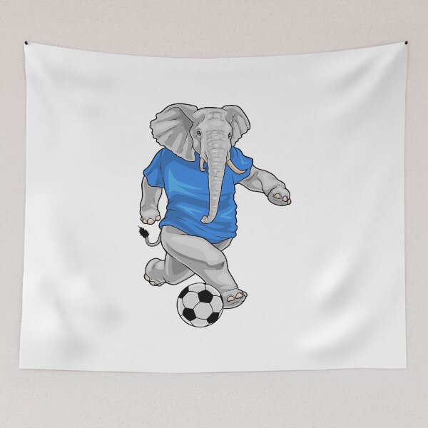Item preview, Elephant Soccer player Soccer Sports designed and sold by Snabdesign84.