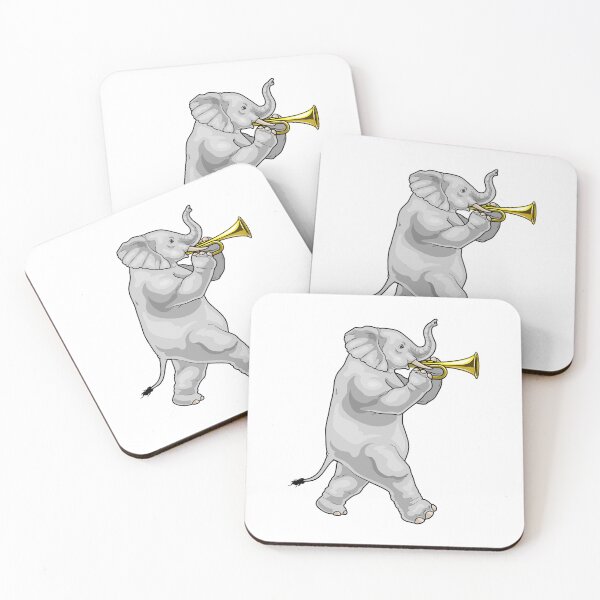 Item preview, Elephant Musician Trumpet Music designed and sold by Snabdesign84.