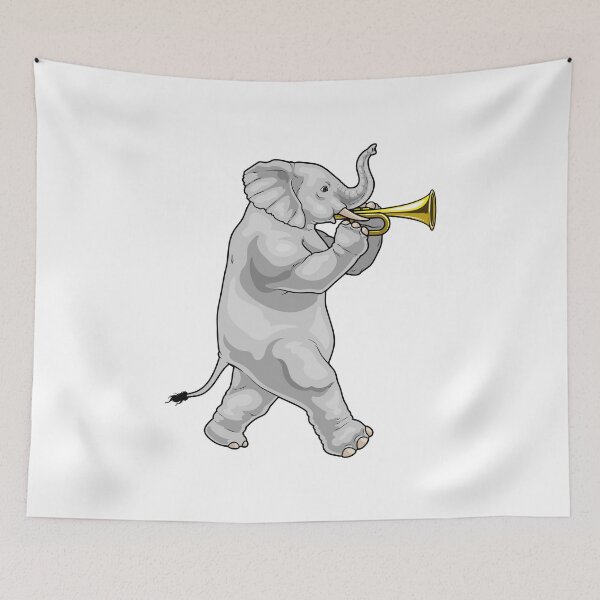Item preview, Elephant Musician Trumpet Music designed and sold by Snabdesign84.