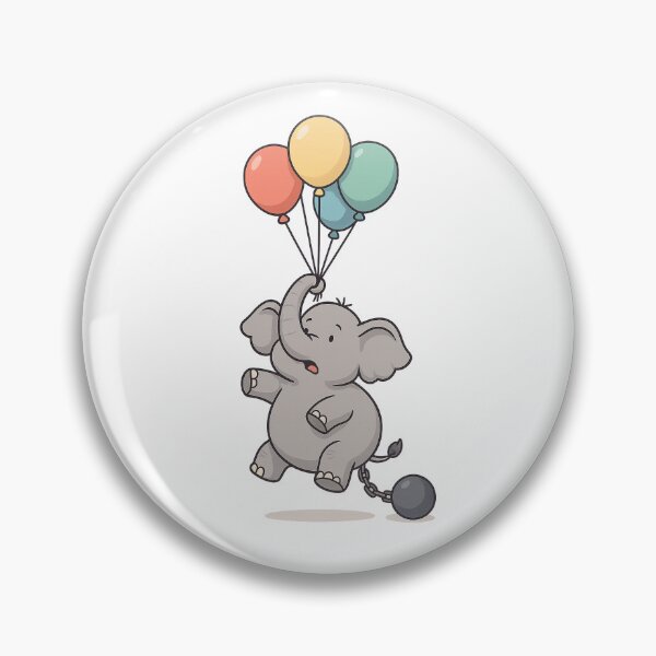 Artikelvorschau, Fast fliegender Elefant – Niedliches Cartoon-Tierdesign entworfen und verkauft von SnappyPineapple.