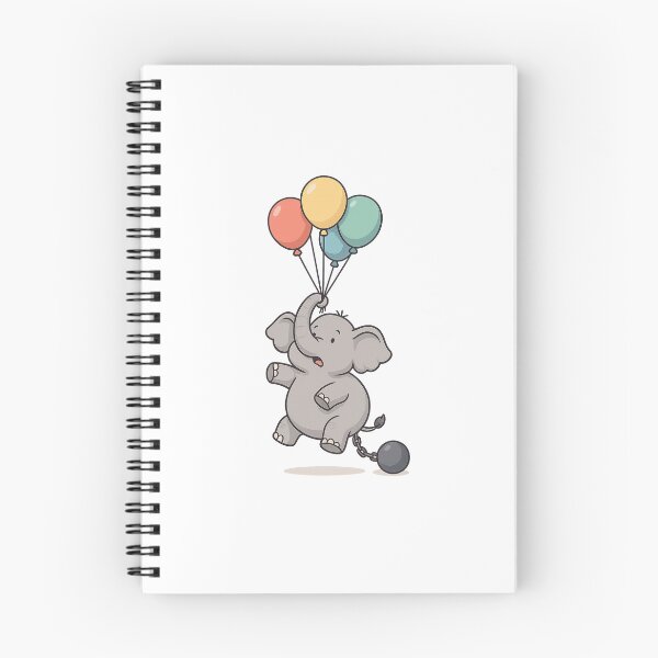 Item preview, Almost Flying Elephant – Cute Cartoon Animal Design designed and sold by SnappyPineapple.
