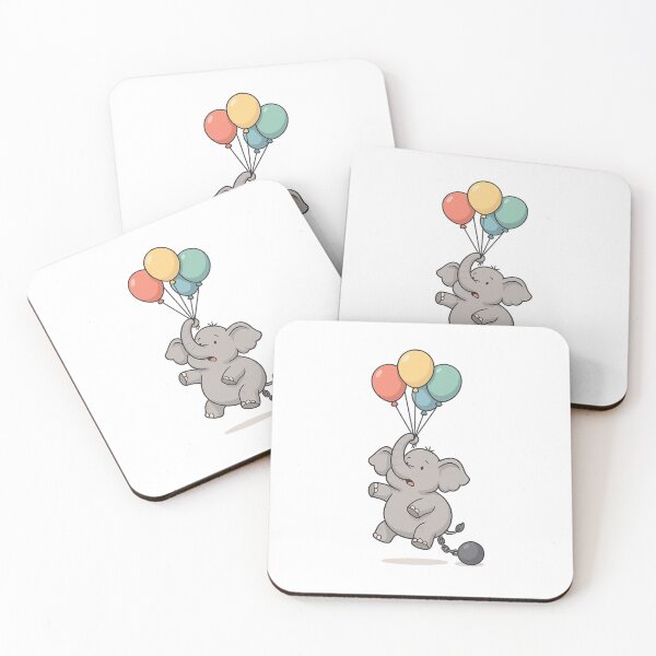 Item preview, Almost Flying Elephant – Cute Cartoon Animal Design designed and sold by SnappyPineapple.