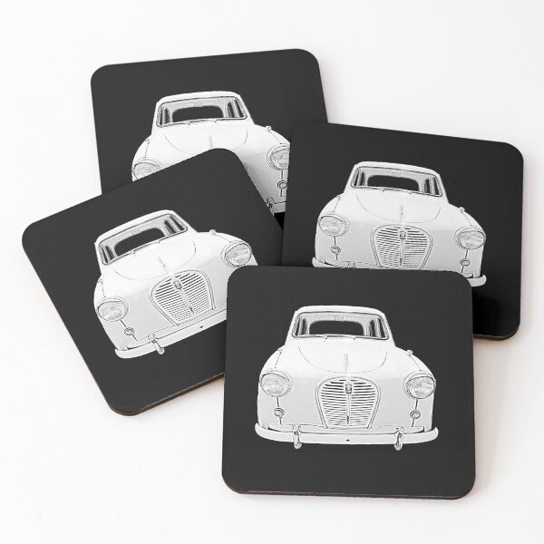 Item preview, Austin A35 1950s British classic car monochrome designed and sold by soitwouldseem.