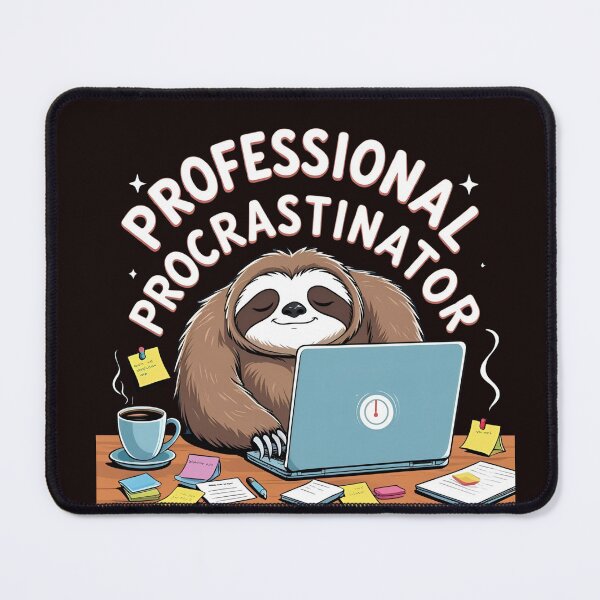 Item preview, Professional Procrastinator Funny Sloth Lazy T-Shirt designed and sold by modishwelt.