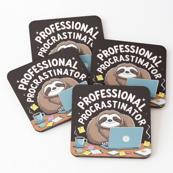 Item preview, Professional Procrastinator Funny Sloth Lazy T-Shirt designed and sold by modishwelt.